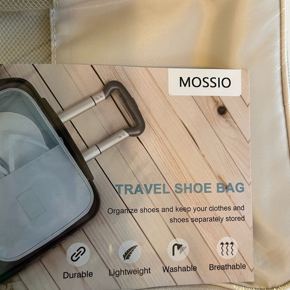 Mossio Shoe Bag Holds 3 Pair of Shoes for Travel and Daily Use Storage Pouch - Picture 6 of 6
